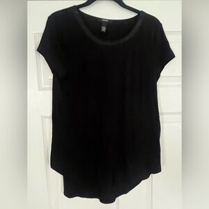 Alfani Black Short Sleeve Women's Tee